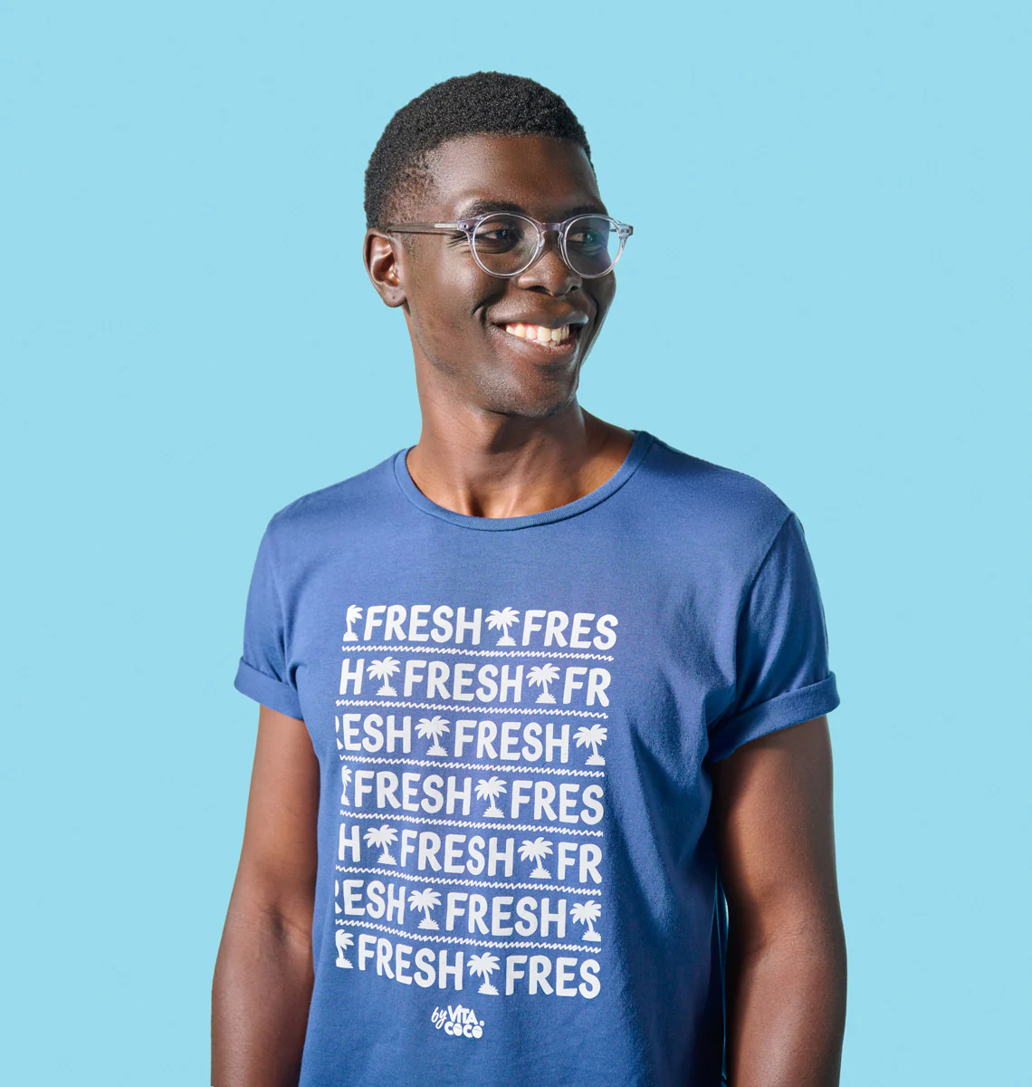 Fresh Crewneck Tee · Vita Blue